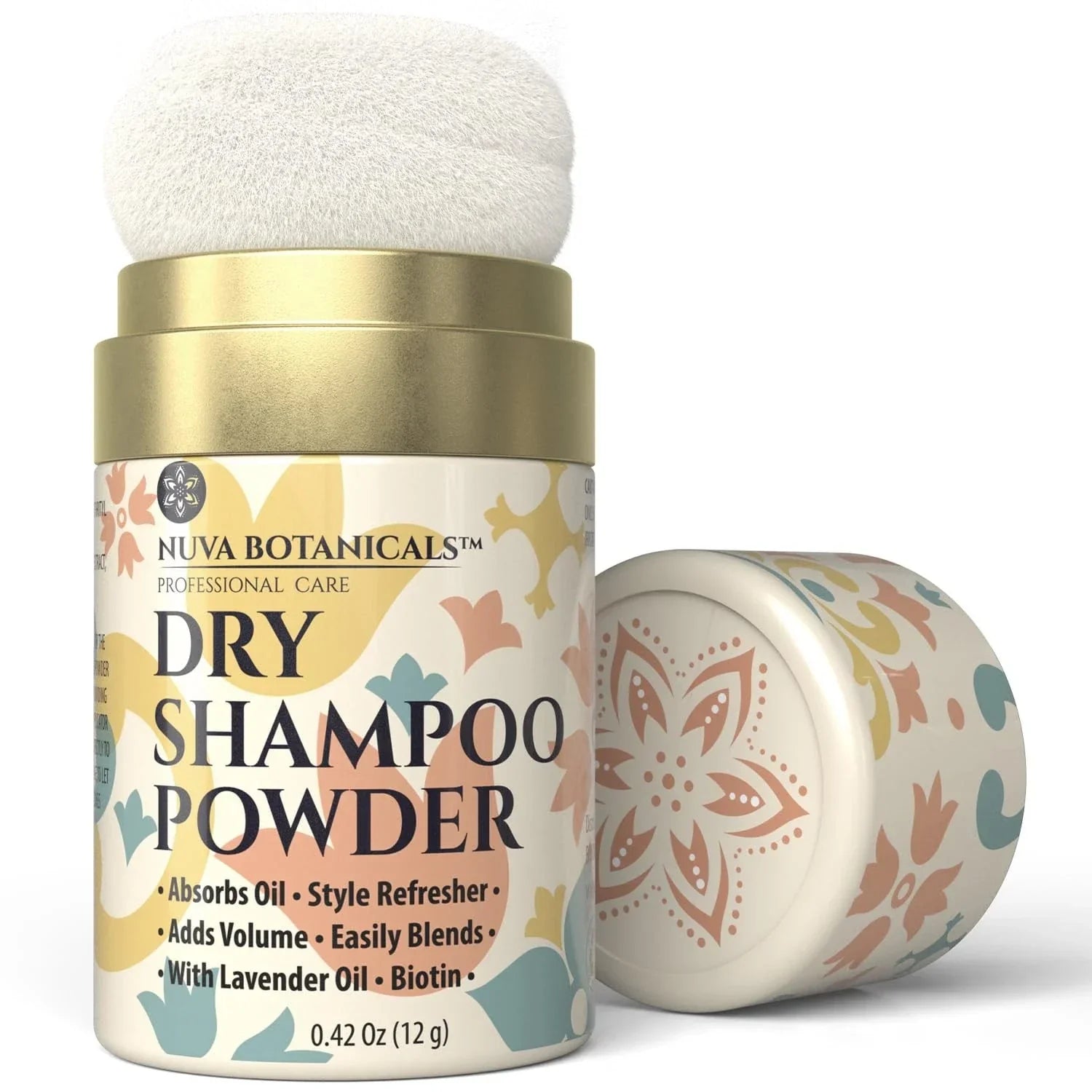 Nuva Botanicals Dry Shampoo Powder with Lavender Extract, Korean Ginseng